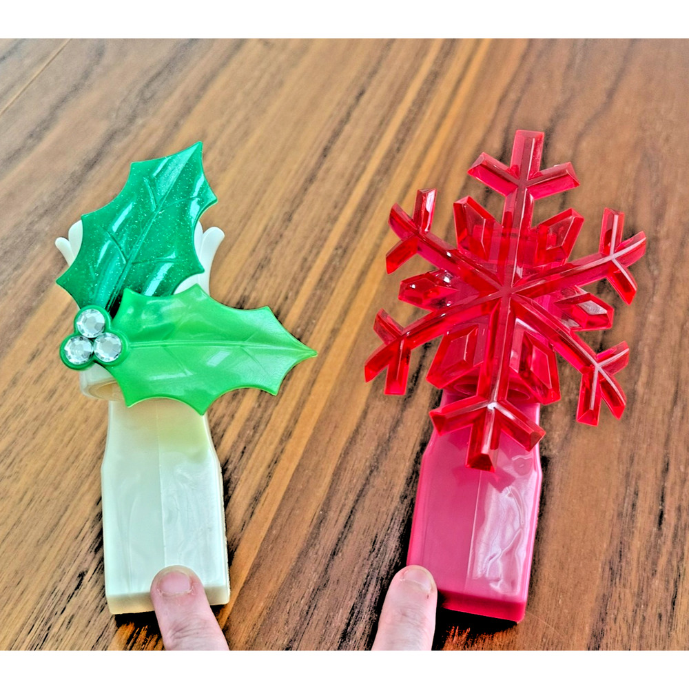Hot Pink Snowflake & Green Holly Wallflower Diffuser Plug In Bath & Body Works